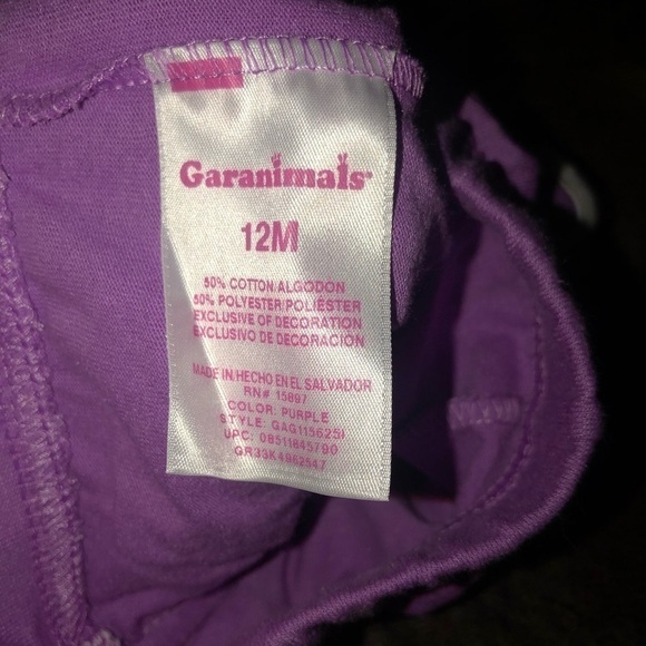 5/$10 Purple shorts size 12 months - Picture 2 of 3